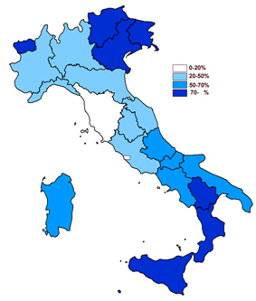 Mapa Italiano en el mundo 2
