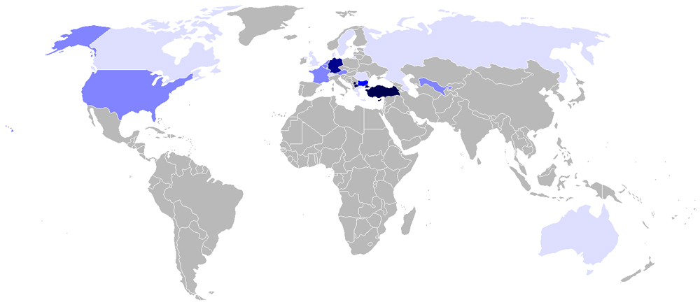 Idioma Turco en el mundo